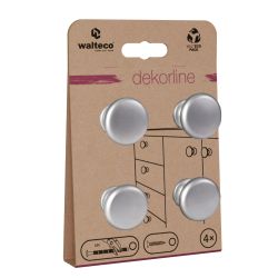 Set of Knobs Matt - Chrome 4 Pack
