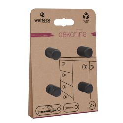 Venlo Set of Knobs Black 4 Pack