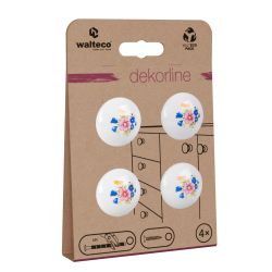 Set of Flower Knobs Porcelain White 4 Pack