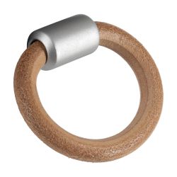 Izola Leather Knob - Matt Chrome