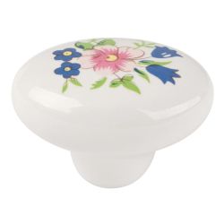 Flowers Knob Porcelain 30x22mm