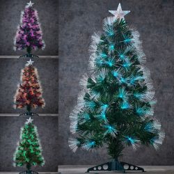 Highland Fibre Optic Tree With 95 LED Lights 90cm