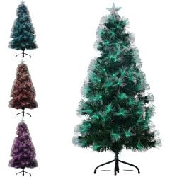 Highland Fibre Optic Tree With 185 LED Lights 150cm