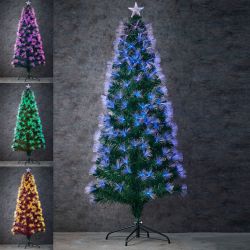 Highland Fibre Optic Tree With 215 LED Lights 180cm