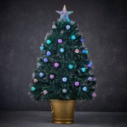 Genova Fibre Optic Tree With 65 LED Lights 60cm
