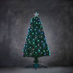 Genova Fibre Optic Tree With 95 LED Lights 90cm