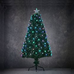 Genova Fibre Optic Tree With 185 LED Lights 150cm