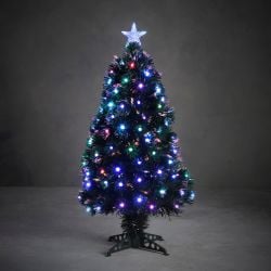 Abbey Fibre Optic Tree With 95 LED Lights 90cm