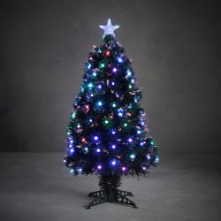 Abbey Fibre Optic Tree With 95 LED Lights 90cm