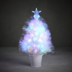 Greenville Fibre Optic Tree With 65 LED Lights 60cm