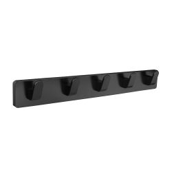 5 Hook Rail MDF & Matt Black - 550x70mm