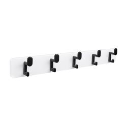 5 Hook Rail MDF & Matt Black - 550x70mm