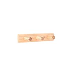 3 Hook Rail Pine 180x35mm