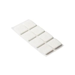 Felt Pads Self Adhesive White 30x30mm - 8 Pack