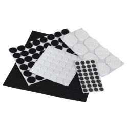 Felt Pads Black & White 125 Piece