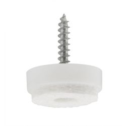 Felt Gliders with Screw White 8 Pack