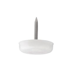 Plastic Gliders with Nail White 8 Pack