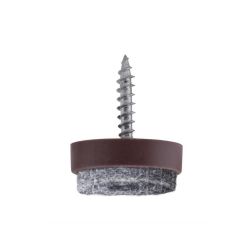 Felt Gliders with Screw Brown 8 Pack