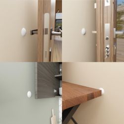 Door Stop White 40mm 6Pk