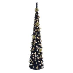 7ft Black Pop Up Tree Gold & Champagne