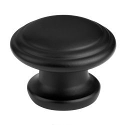 Bems Plastic Knob Matt Black 34mm