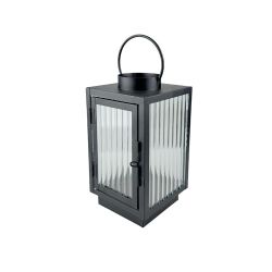 Industrial Black Glass Lantern