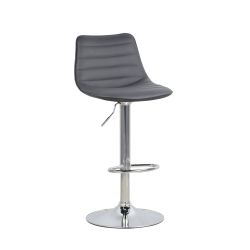 Jasmine Leather Barstool Charcoal