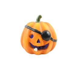 Pumpkin with Eyepatch & LED Lights 11cm