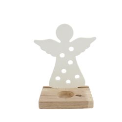 Angel Tea Light Holder 16cm White