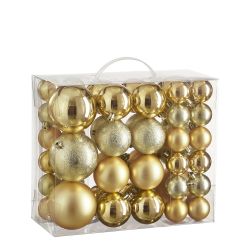 Shatterproof Baubles Gold 46Pk