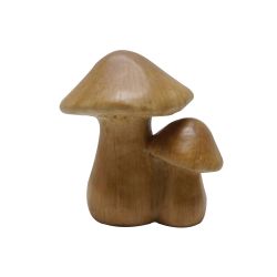 Autumn Mushrooms Ornament Brown 14cm