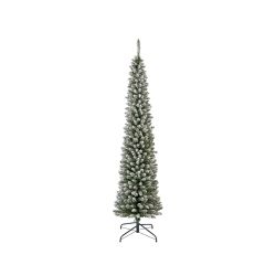 7ft Alaskan Pencil Pine Christmas Tree Green & White