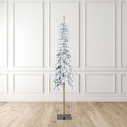 6ft Fir Snowy Christmas Tree White