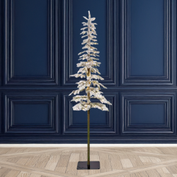 6ft Fir Snowy Christmas Tree White with LED