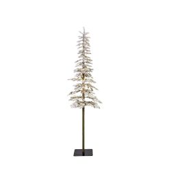 6ft Fir Snowy Christmas Tree White with LED