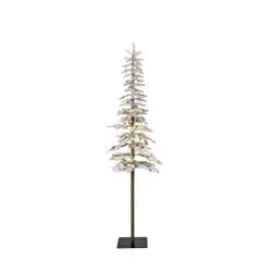 6ft Fir Snowy Christmas Tree White with LED