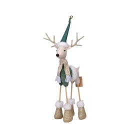 Reindeer Standing Gold Scarf 61Cm