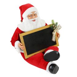 Santa With Blackboard 60cm Red