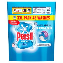 Persil 3 In 1 Non Bio Laundry Washing Capsules 48 Wash 1.296Kg