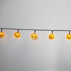 Pumpkin Light String With Black Cable