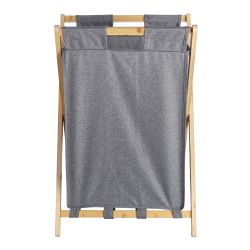 Ezy Storage Fabric Laundry Hamper X Shape Grey