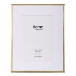 Gold Metal Photo Frame 10x8 mounted to 7x5