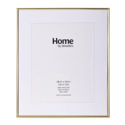 Gold Metal Photo Frame 13x11 mounted to 10x8