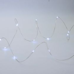 Silver Wire 200 LED String Lights White