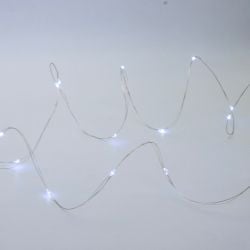 200 Led String Lights White With Silver Wire