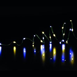 200 Led Lights With Green Cable Multi Coloured