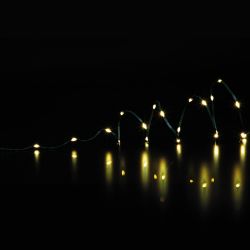 400 LED Warm White Lights With Green Cable