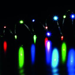 400 Wired Lights With Clear Wire Multi-coloured