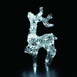 LED Tatton Standing Stag 66cm White