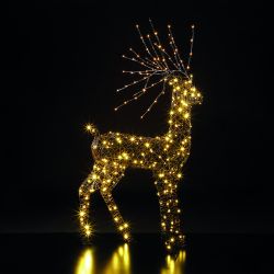 Wicker LED Stag 1.3m Warm White